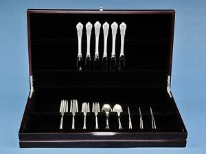 Grand Colonial By Wallace Sterling Silver Flatware Set For 6 Service 30 Pieces