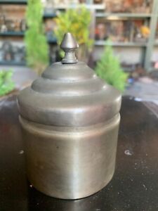 Antique Australia Made Handcrafted German Silver Dome Shape Spice Box Food Jar