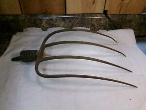 Antique Vintage 4 Prong Rake Hay Fork No Handle