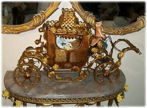 Antique Italian Tole Gilded Carriage Lamp Hollywood Regency