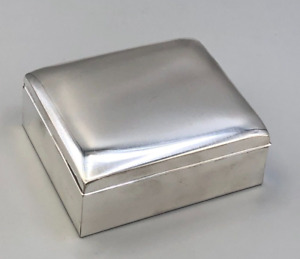 Vintage Sterling Silver And Wood Lined Dresser Valet Box By Poole 3 75 X 3 25 
