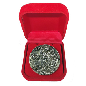 Antique Naga Coin Srisuttho Talisman Medal Dragon Rich Luck Buddhist Thai Coin