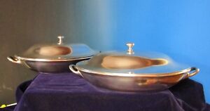The Broadway 2 Matched Covered Serving Bowls Early Gorham Silverplate 1884