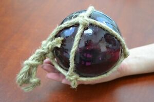Reproduction Purple Glass Float Ball With Fishing Net 5 F 952