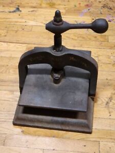Antique Cast Iron Book Press In Working Condition 11 Inch X 14 25 In Work Area 