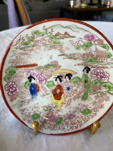Japanese Porcelain Plates Geisha