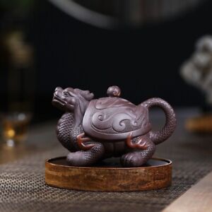 Yixing Zisha Purple Clay Handmade Tea Pot Dragon Tortoise Turtle Master Pot