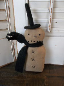 Primitive Folk Art Stumpy Snowman