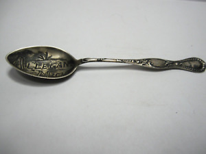 Vintage Sterling Silver Souvenir Spoon Allegan Mich 