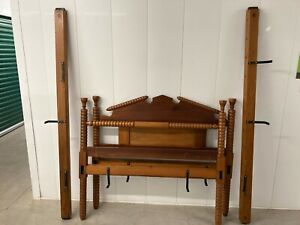 Antique 19th Cent Spool Bed Rope Bed