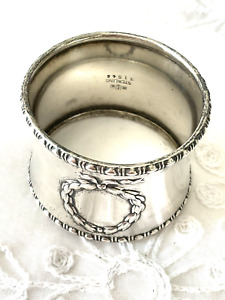 Antique French Sterling Silver Napkin Ring Engraved Florence On Back Numbered