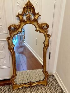 La Barge Vintage Gilt Wall Mirror 39 X 18 Rococo Style Made In Italy