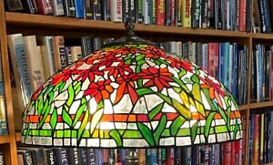 Antique Tiffany Studios Reproduction Black Eyed Susan 20 Inch Leaded Glass Shade