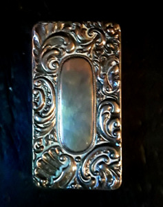 Antique Sterling Silver Art Nouveau Matchbox Match Holder