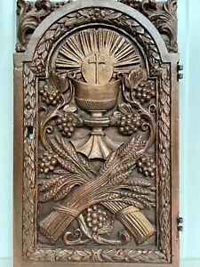Sale Exceptional Gothic Revival Tabernacle Door Panel With Chalice In Wood