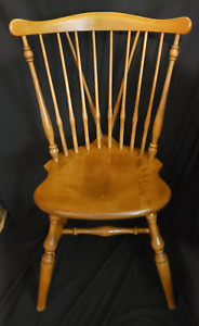 Vintage Ethan Allen 10 6020 Fiddleback Duxbury Nutmeg Side Chair 1950 S