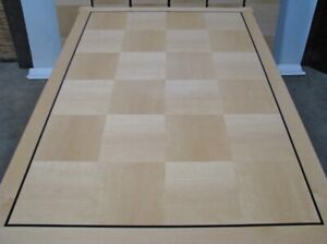 Custom Maple Dining Table Parquet Top 6 Leaves 84 156 For 14 16 People