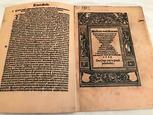 Malleus Maleficarum 1519 Hammer Of Witches Facsimile