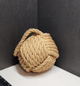 Large Knot Nautical Rope Ball Quality Fishing Boat Rope Door Stopper Over 3 Lbs