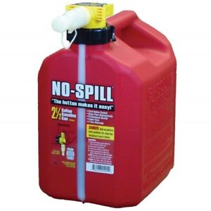 No Spill 1405 2 1 2 Gallon Poly Gas Can Carb Compliant 