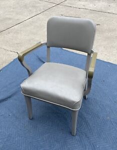 Vintage Light Gray Steelcase Tanker Arm Chair Office Mcm Mid Century