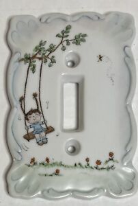 Porcelain Light Switch Plate Cover Baby Girls Nursery