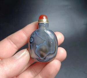 Chd6 Chinese Unmatched Natural Agate Handmade Practical Snuff Bottle