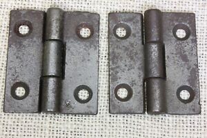 2 Old Small Door Hinges Butt 2 X 1 3 4 Cast Iron Store Stock Vintage Rustic