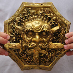 10 China Brass Octagon Lion Head Bagua Mirror Town House Exorcise Evil Spirits