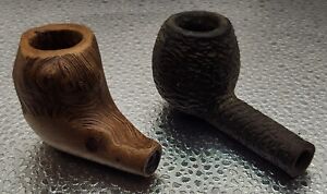 Antique Primitive Wooden Burl Handmade Pipe Bowls No Tips