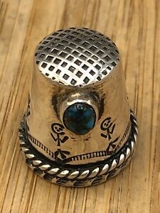 Vintage Sterling Silver Thimble Unmarked Made In Mexico
