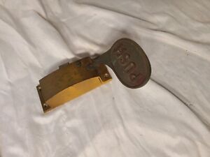 Antique Vintage Brass Or Bronze Push Lever Lock Set By Sargent No Key Industrial