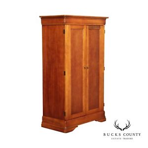 Hooker Furniture French Louis Philippe Style Two Door Cherry Wardrobe Armoire