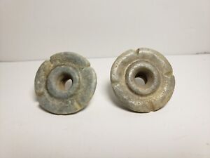 Pre Columbian Jade Mayan Ear Spools