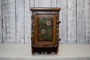 Antique Wooden Cabinet Rustic Wood Wall Cabinet Vintage Style Hanging Locker