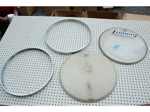 Vintage Ludwig 20 Bass Drum Head Parts Remo Weather King Made In U S A 