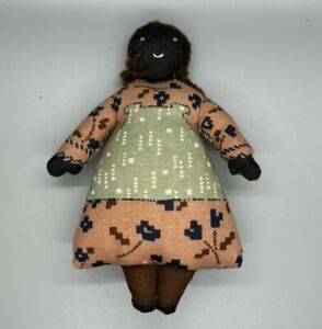 Primitive Black Americana Folk Art Cotton Doll Handmade