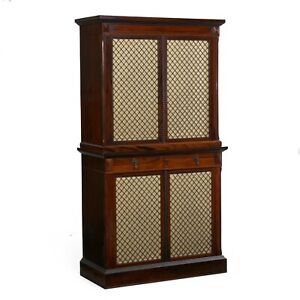 Mellier Co English Rosewood Humidor Cabinet Circa 1880