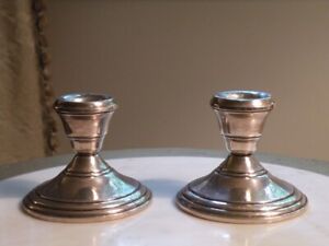 Or Sterling Silver Candle Holders Reinforced 6 8 Oz 3 25 In X 2 75 In