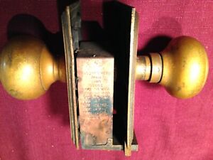 Vintage Heavy Brass Corbin Door Lock Set Hardware Brass Knobs