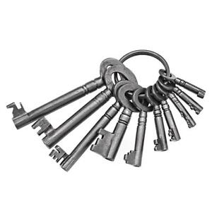 Antique Key X 10 Group Of Ten Old Keys On A Ring Job Lot Ref Lot6