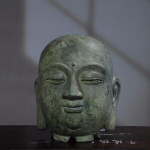 Chinese Antique Bronze Buddha Head Buddha Statue