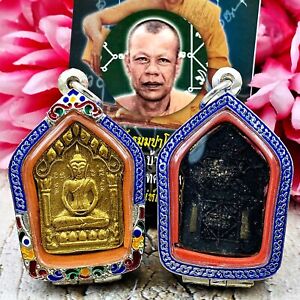 Khunpaen Love Lust Attract Plai Ashes Lp Dum Black Gold Be2550 Thai Amulet 15866