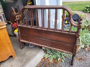 Antique Jenny Lind Spindle Bed Head And Foot Board