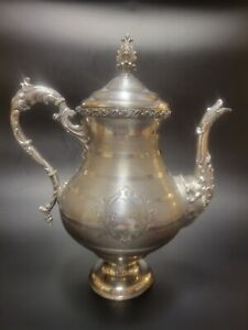 Meriden B Co Rare Antique Silver Plate Teapot 1830 5 Good Condition 