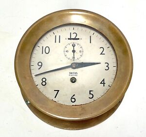 Antique Smiths Empire Ship Wall Clock Great Britain 1950s Works