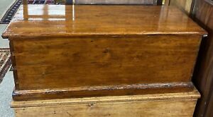 Antique Early 19th Century Refinished Pine Steamer Blanket Chest Coffee Table