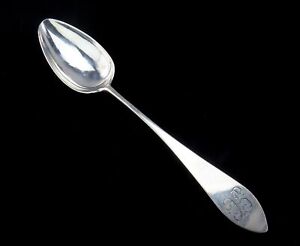 Lovely 1790s Coin Silver Serving Spoon Pointed End 9 Inches