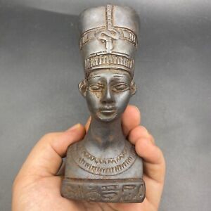 Ancient Egyptian King Head Bust With Unique Patina