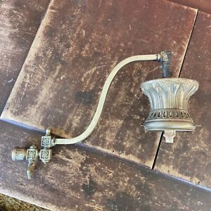 Antique Welsbach Reflex Gas Sconce Light Fixture Nickel Embossed Grapes